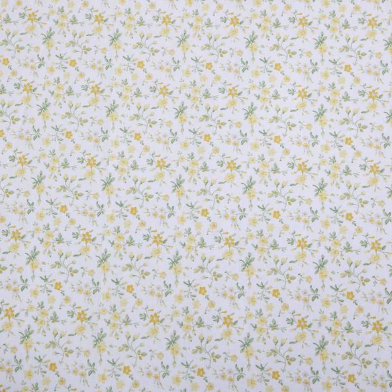 Percale Novelty 200 Thread Count Printed Cotton Sheet Set, King Sheet Set with 2 King Pillowcases,  Yellow Evie
