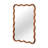 30"x40" Yellowish Brown Wavy Rectangle Solid Wood Frame Decorative Mirror for Home-787028708-787028706