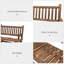 Chaise berçante en bois 2 personnes-118043723