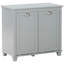 Armoire de trieur de linge Tilt-Out, organisateur de rangement de salle de bain avec panier inclinable à deux compartiments, gris
