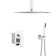 Rainfall Shower System with 12 Inch Shower Head and Handheld Complete Combo Set Ceiling Mount