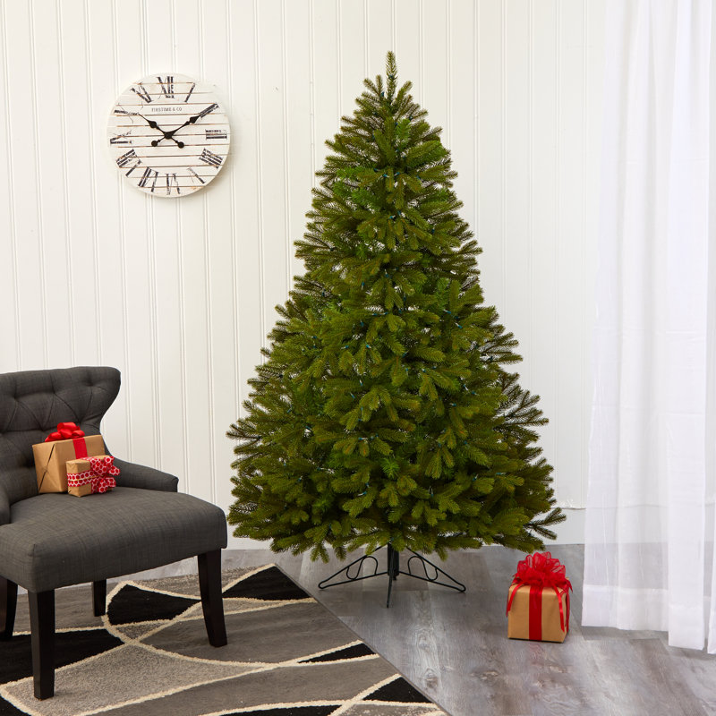 Lighted Artificial Christmas Tree, 6' H