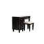 Meuble-lavabo traditionnel avec tabouret noir
