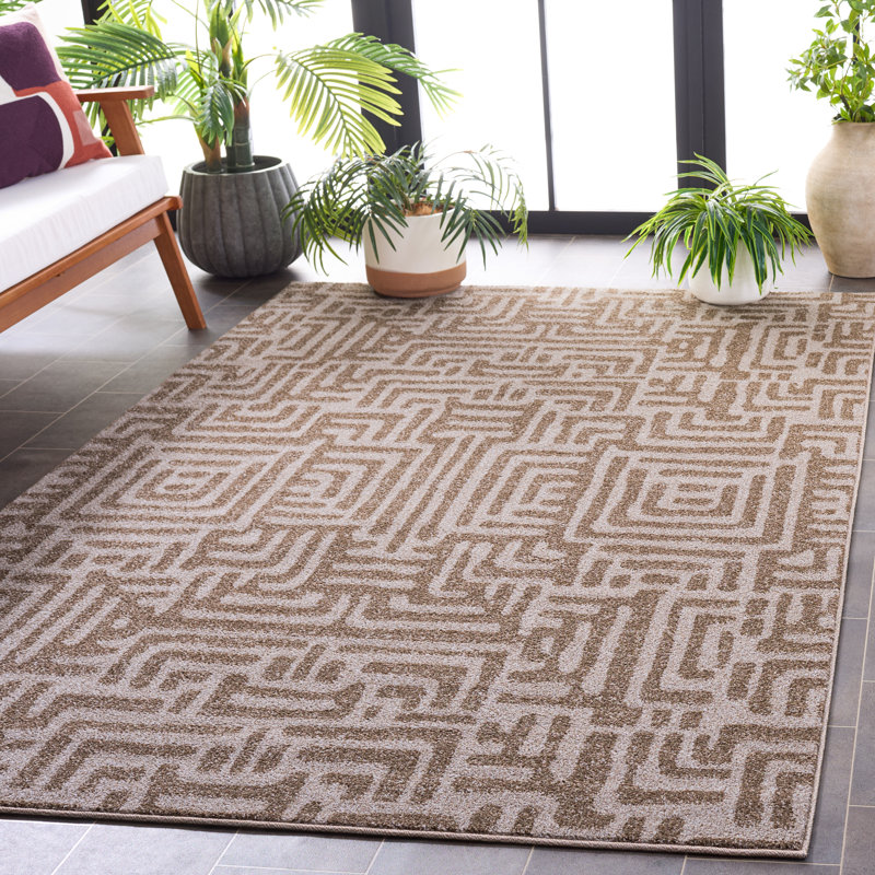 Tapis géométrique Emmalisa Performance, Rectangle 5 pi 3 po x 8 pi