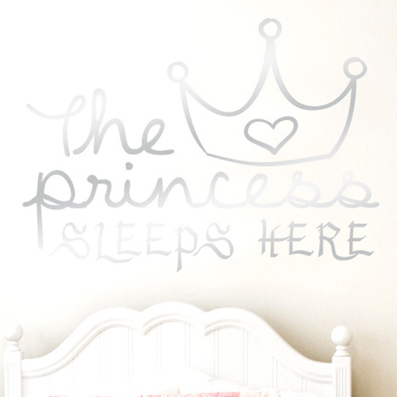 Abstract Wall Decal, Large, Shiny Silver