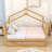 Wood House Bed With Pull-Out Twin Trundle-431005079-431005081