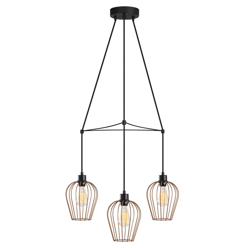 Luminaire suspendu géométrique à 3 lumières Aido