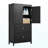 Bathroom Storage Cabinet, Cabinet With Two Doors And Drawers, Adjustable Shelf, MDF Board, Black-888374118