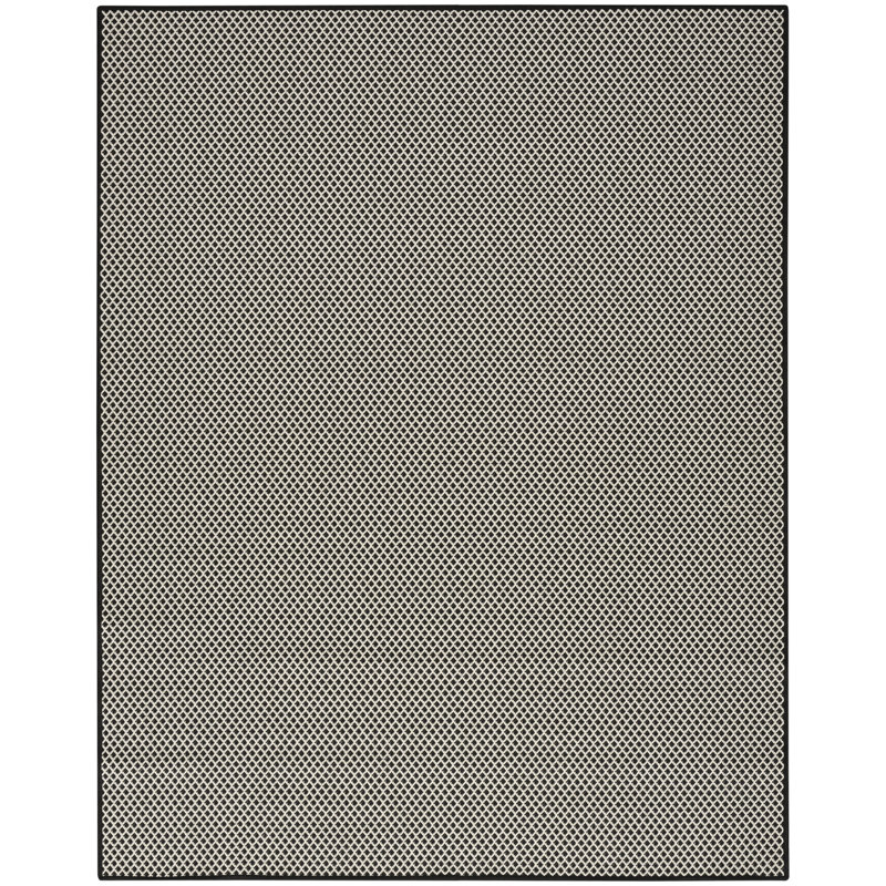 Tapis intérieur / extérieur noir Hartigan, Rectangle 6 pi x 9 pi