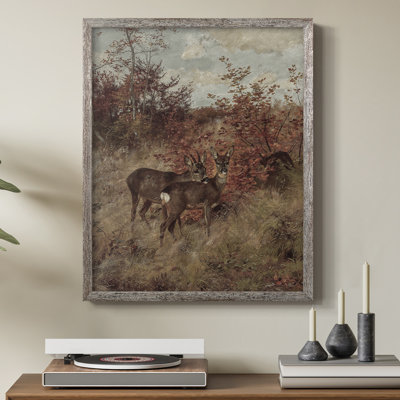 «Vintage Animal Print», reproduction encadrée en bois massif