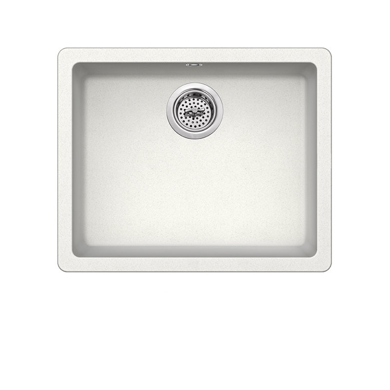21.65'' L Single Bowl Quartz Kitchen Sink, Alpine White