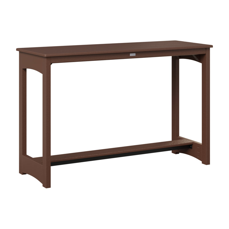 Balcony Outdoor Bar Table, Chocolate Brown, 38.5" H x 60" W x 22" D, Chocolate Brown
