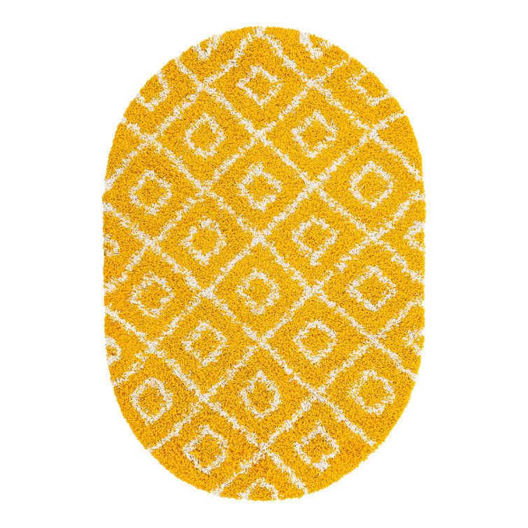 Foundry Select Ruth Trellis Shag Rug Yellow