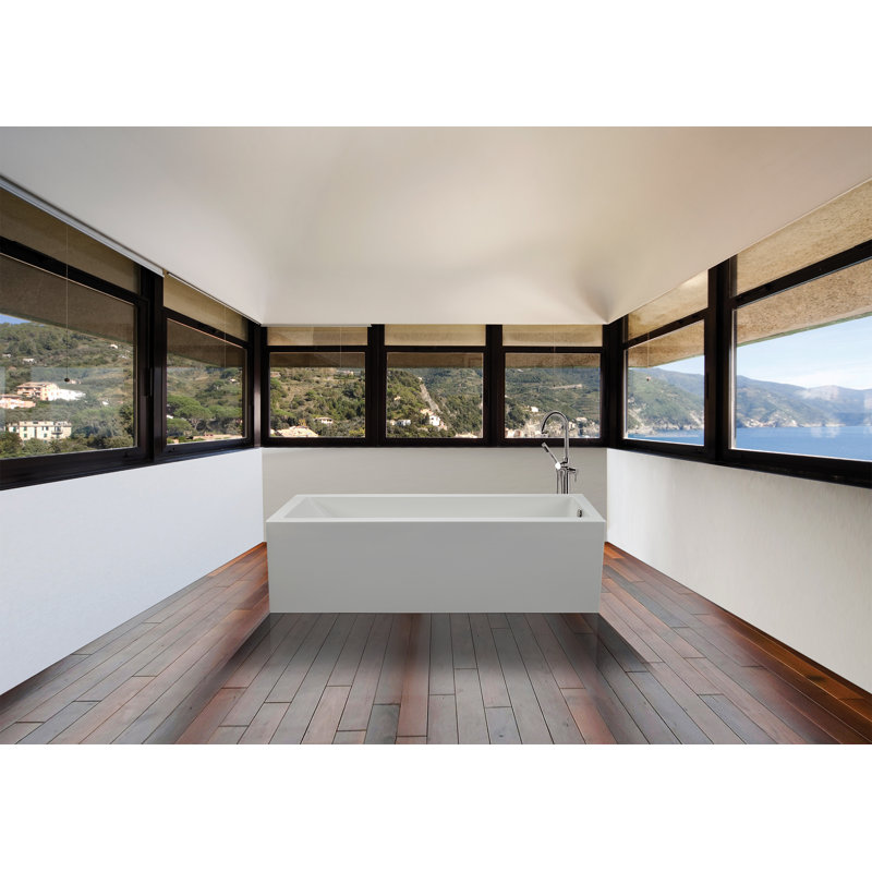 Andrea® 4 66" Whirlpool Bathtub, White