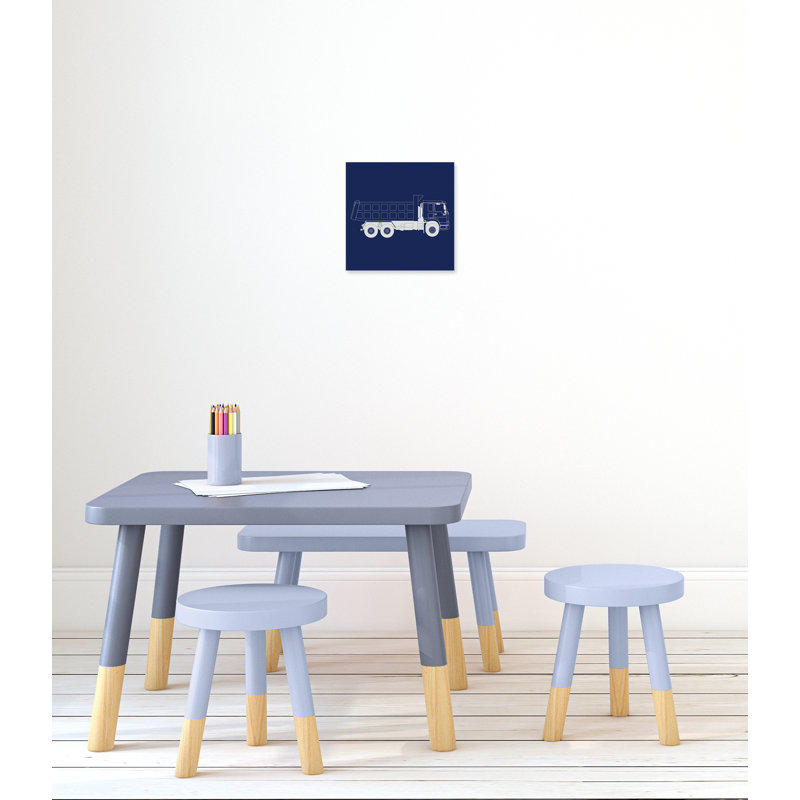 Camions, camions, art sur toile 3 ', H 12 po x l 12 po x P 1,5 po