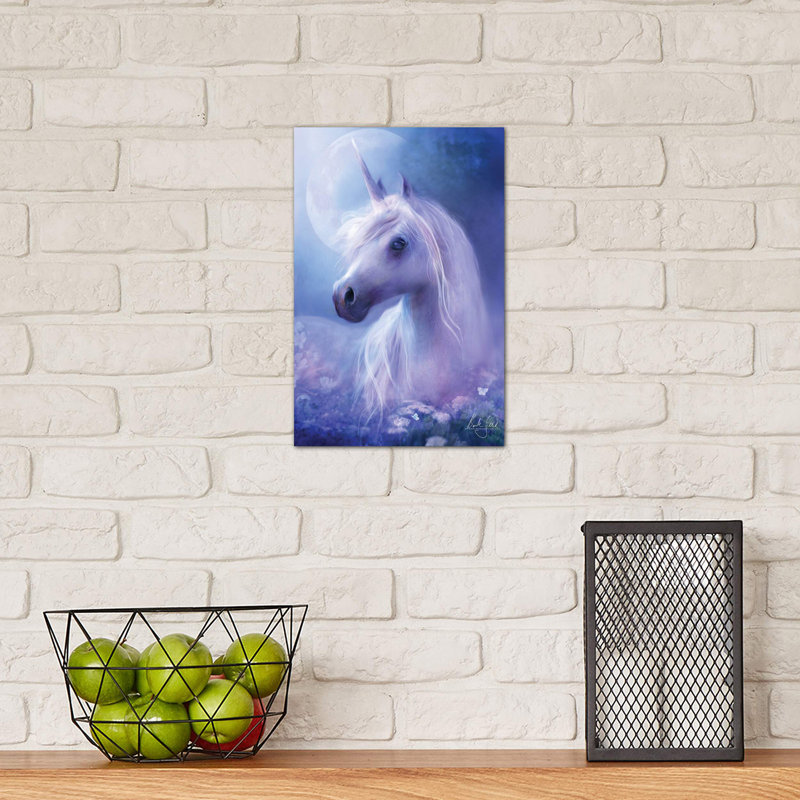 Unicorn Moon by Bente Schlick - Print on Canvas, No Frame, 30.48 cm H x 45.72 cm W