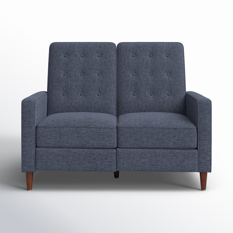 Fauteuil inclinable manuel Annchen, Polyester à 100 % bleu foncé