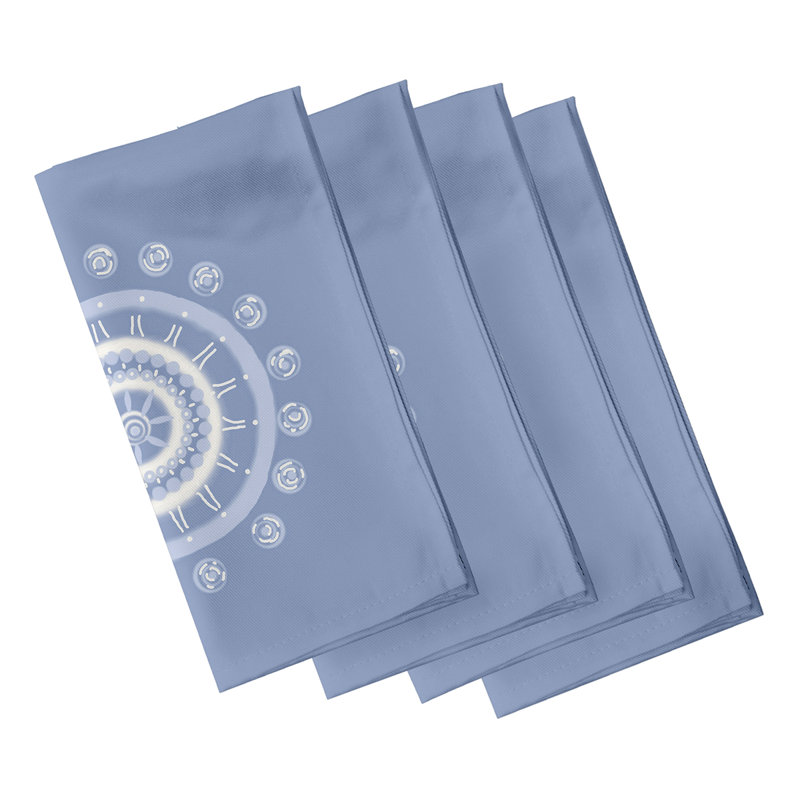 Ensemble de serviettes 4 pièces Nandai, L 18 po x L 18 po, Bleu pâle