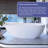 67" Solid Surface Freestanding Soaking Bathtub in Matte White