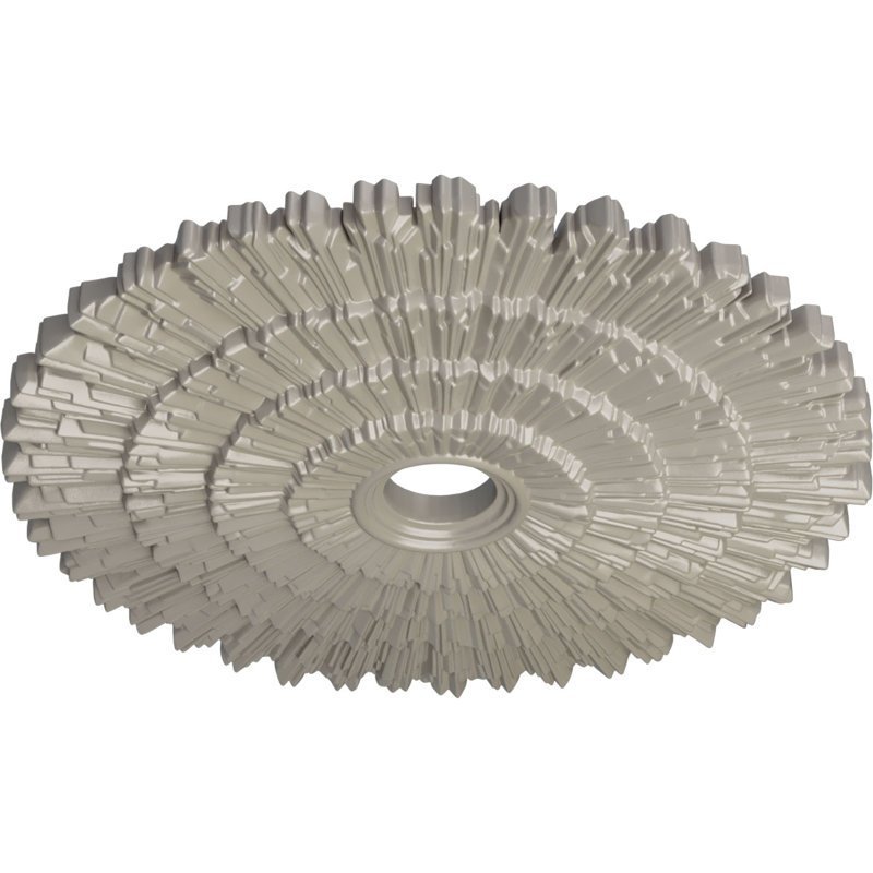 Médaillon de plafond Endurathane Logan, 24 1/4 po de diamètre x 3 7/8 po x P 2 po (pour auvents jusqu'à 6 1/8 po), finition craquelée d'hamamélis peinte à la main