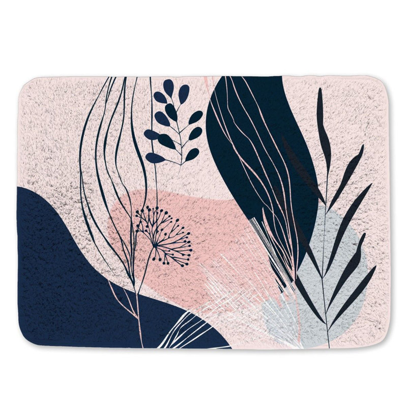 Keyann Microfiber / Microsuede Bath Mat, Single - 24" L x 17" W