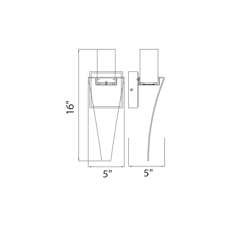 Modern LED Wall Sconce with Black Finish For Living Room, Bedroom, Hallway – Integrated LED, No Bulb Required, Black