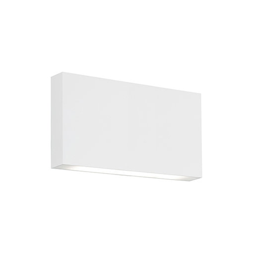 Slate Wall Sconce, LED, Frosted Glass, 5.5" H, 5.5" H x 9.875" W x 1.63" D, White