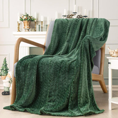 Fleece Throw Super Soft Flannel Cozy For Adults Washable For Couch Sofa Bed Office Warm Plush For All Season