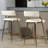 Comfortable Corduroy Counter Height Bar Stools With Back And Footrest, Ideal For Kitchen Island And Various Settings.