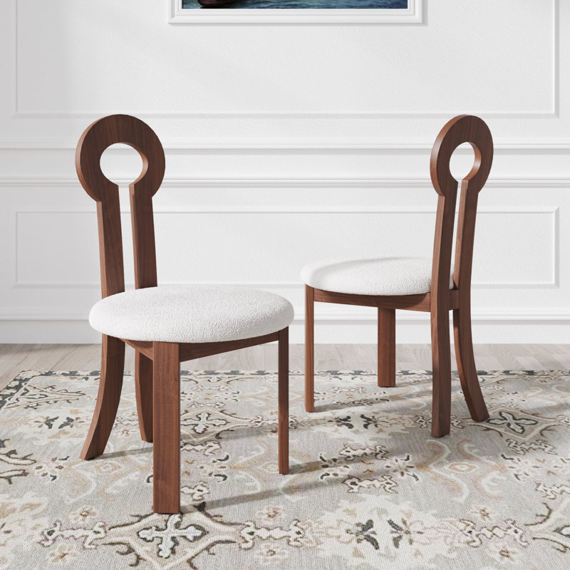 Chaise d'appoint moderne (ensemble de 2), Brun