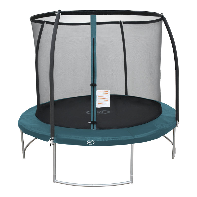 AXI 244cm Round Backyard Trampoline with Safety Enclosure, Green