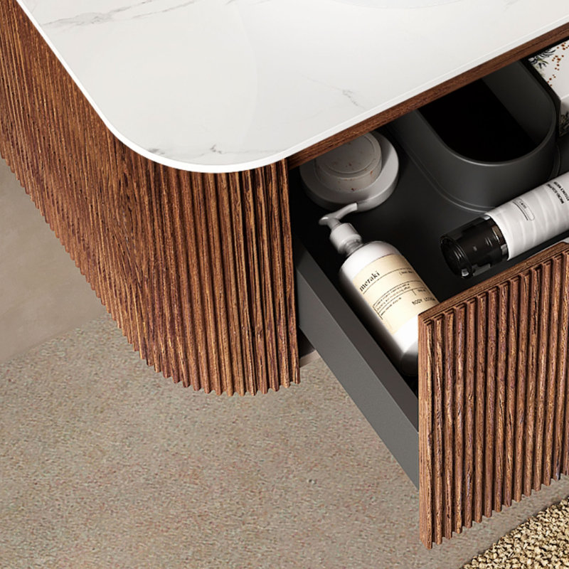 Meuble-lavabo de salle de bain mural 24 po avec lavabo 24 po avec lavabo et lavabo en céramique