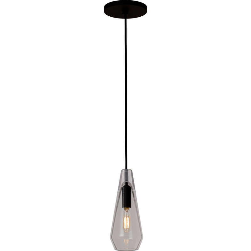 Lustra Small Accent Pendant, LED Lamp, Nightshade Black