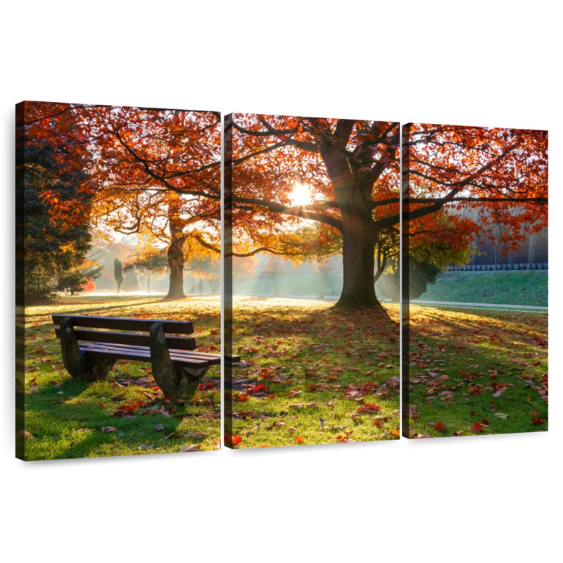 Banc Harnek Park en automne, H 24 po x l 38 po