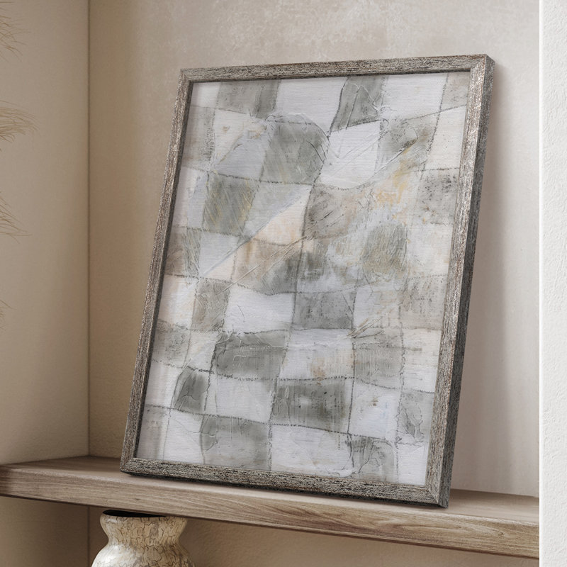 Rustic Textile I Framed Print - Solid Wood, 30" H x 24" W