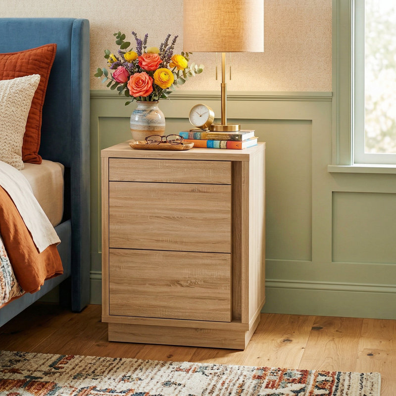 Lockable Smart Nightstand With Gun Cabinet