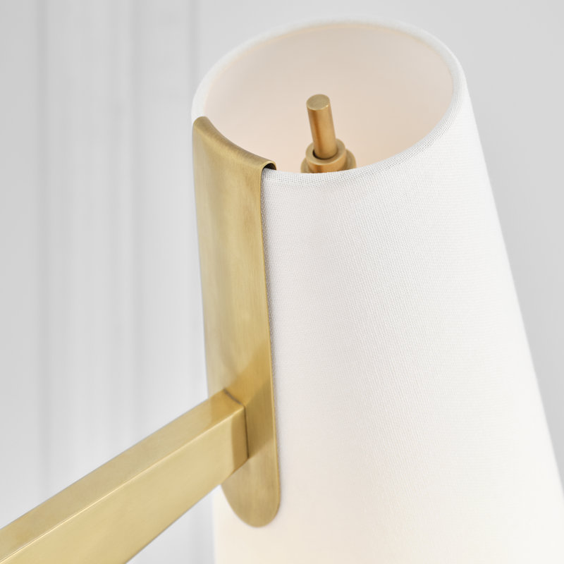 Katia Task Floor Lamp, Mahogany/Hand-Rubbed Antique Brass