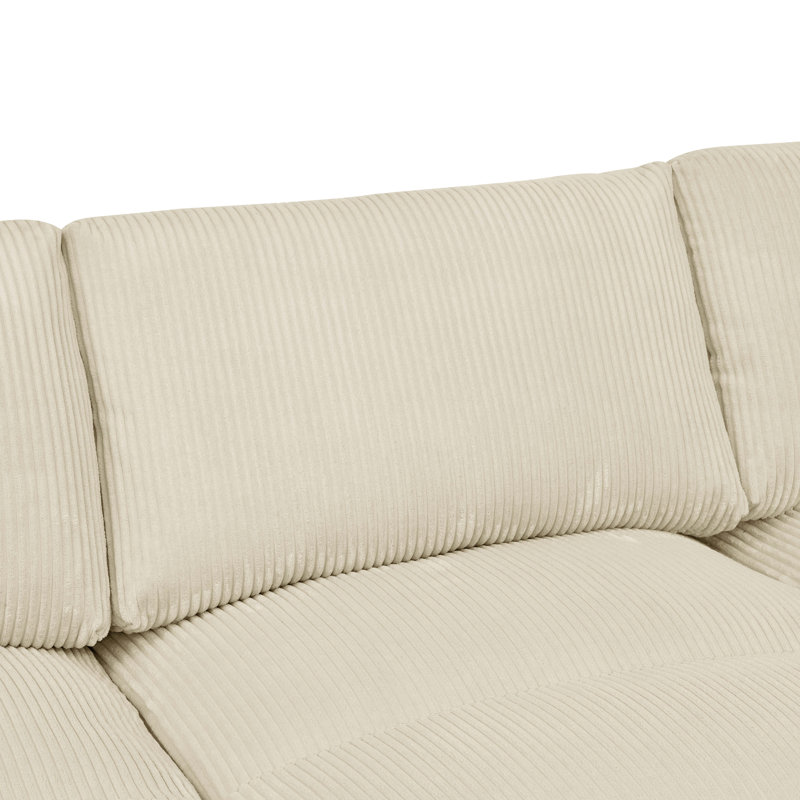 Upholstered Modular Sectional With 2 Ottomans
