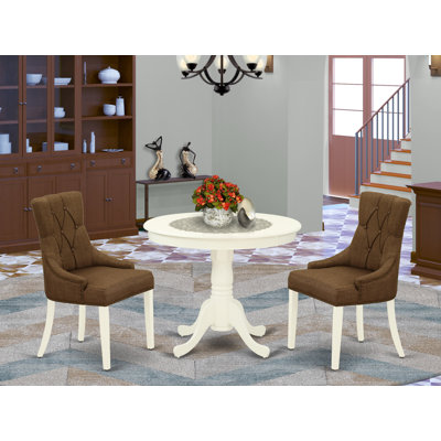 Refrenshire 2 - Person Solid Wood Dining Set by Winston Porter