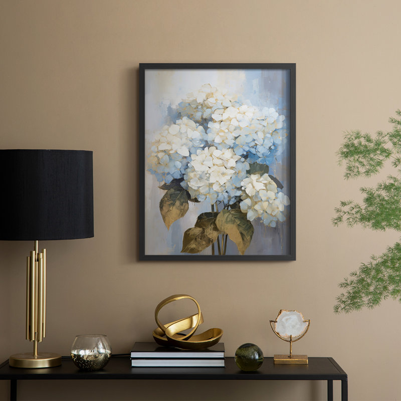 Série FLORAL CI - Impression encadrée de qualité supérieure - Prêt à être accroché - Aucun clou requis, H 15 po x l 12 po