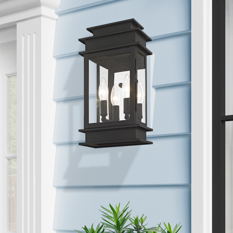 Cortana Wall Light, 14" H x 7.5" W x 5.75" D, Black