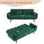 Canapé-lit convertible en tissu d'ameublement avec futons de 75,39 po Kamaren-2143849945