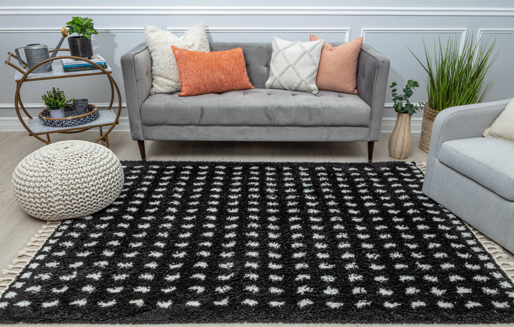 Shokan Area Rug Hokku Designs Haiden Checkered Machine Tufted Polypropylene Area Rug in ...
