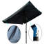 Parasol de terrasse 10X6.5Ft - À la décoloration et à l'eau, auvent gris 10Ft X 6,5Ft, inclinaison à bouton-poussoir-341228070