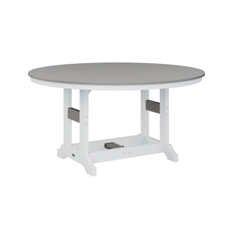 Table de bar ronde Chesterville, H 35,87 po x l 60 po x P 60 po, Gris clair