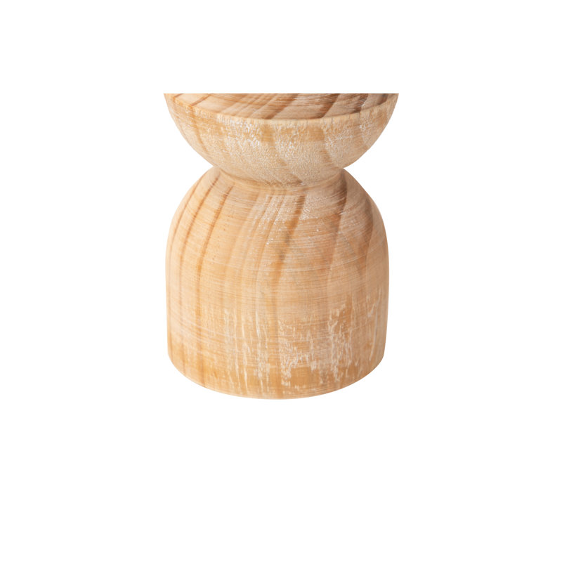 Wood Tabletop Candlestick, Brown