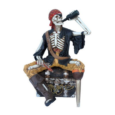 Skeleton Pirate On Treasure Chest