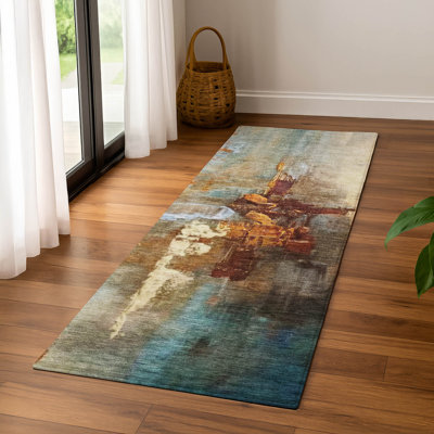 Premium Machine Washable Mayfield AMF2157 abstract Rug