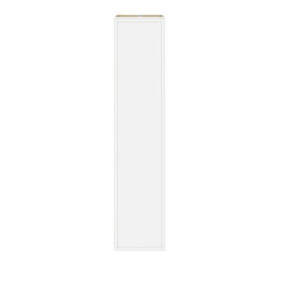 Armoire murale moderne en bouleau blanc moderne avec portes à cadre étroit et quincaillerie à fermeture en douceur pour les cuisines et les espaces polyvalents