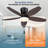 36 inch Low Profile Ceiling Fan with Light and Remote Control-1700925749